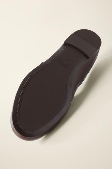 LEATHER BALLET FLATS CREATED BY CARAMEL LONDON X ZARA - Brown by Zara - Image 9