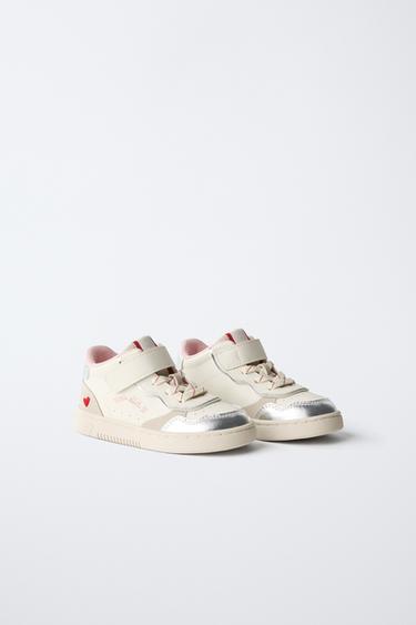 HEART HIGH-TOP SNEAKERS - White by Zara - Image 1