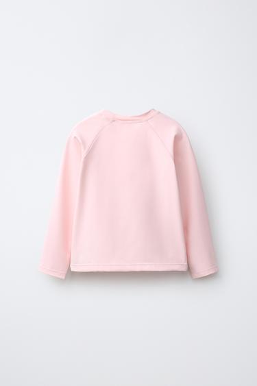 1-6 YEARS/ EMBROIDERED STRAWBERRY RASH GUARD WITH SUN PROTECTION - Pink by Zara - Image 1