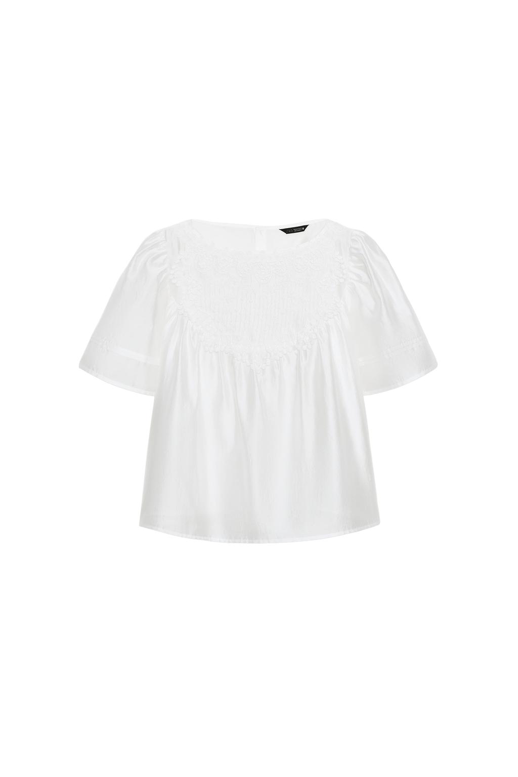 SHORT SLEEVE EMBROIDERED BLOUSE - image 3