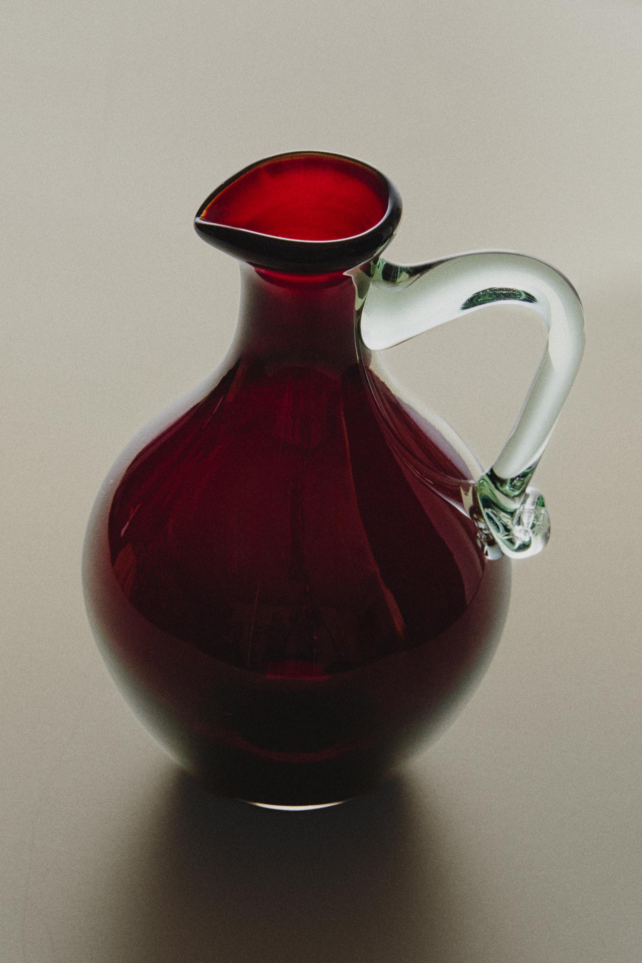 COLORED GLASS VASE