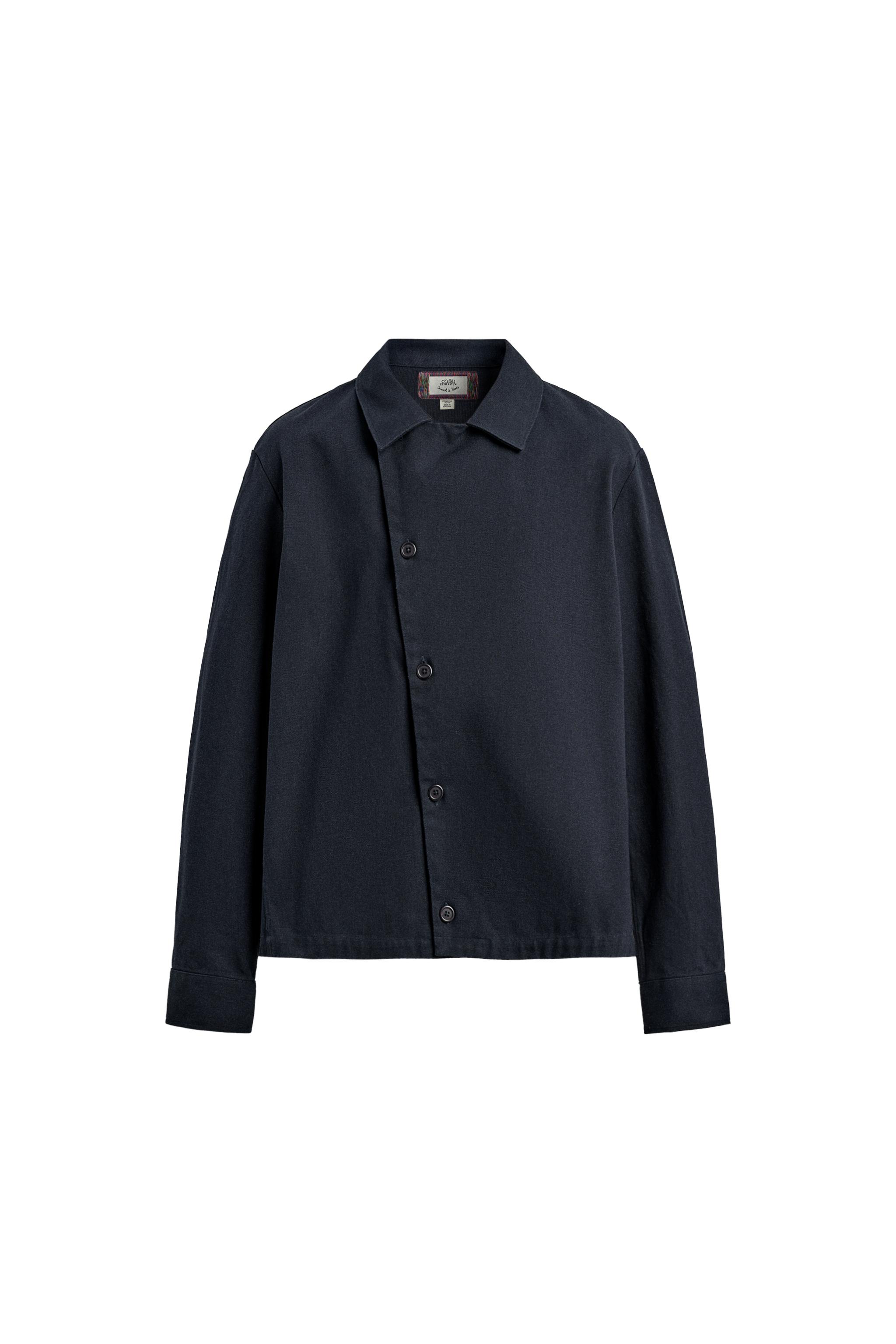 CAMISA AMPLA ESTRUTURA BOTÕES SAMUEL DE SABOIA X ZARA - Azul