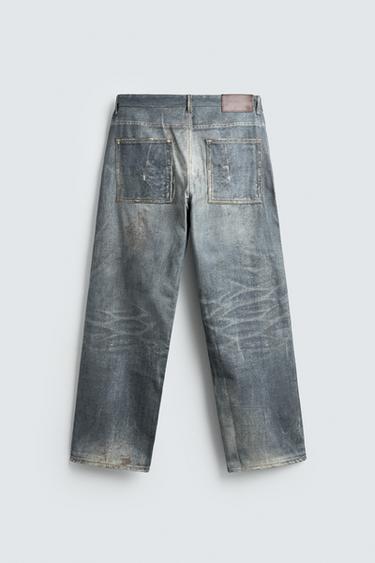 JEAN BAGGY FIT IMPRIMÉ - Bleu roi de Zara - Image 7