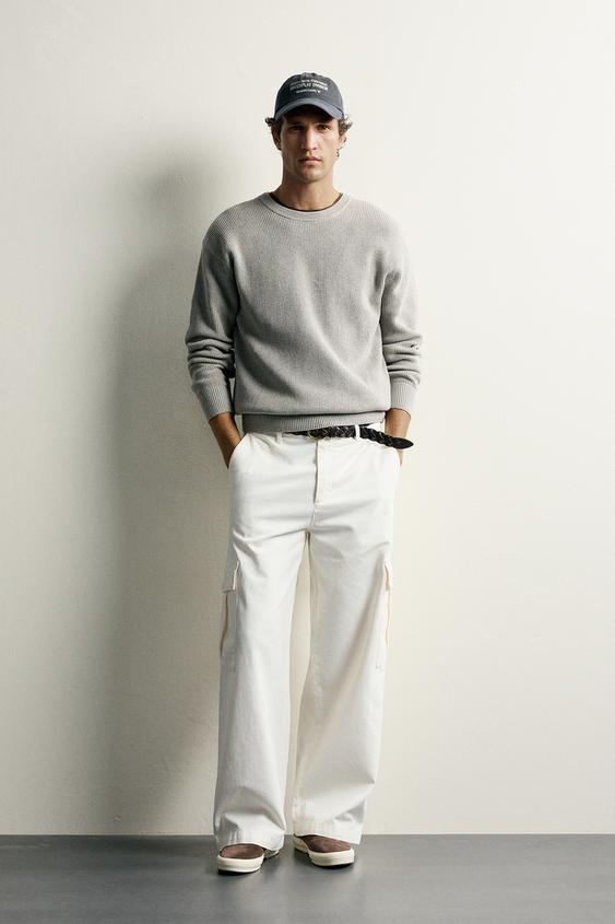 Suéter regular fit punto perlado - Gris vigoré de Zara - Imagen 0