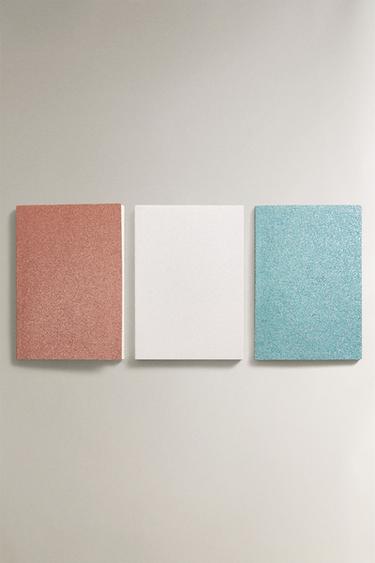 Zara GLITTER NOTEBOOK SET (SET OF 3) - 多色 - 圖片 0
