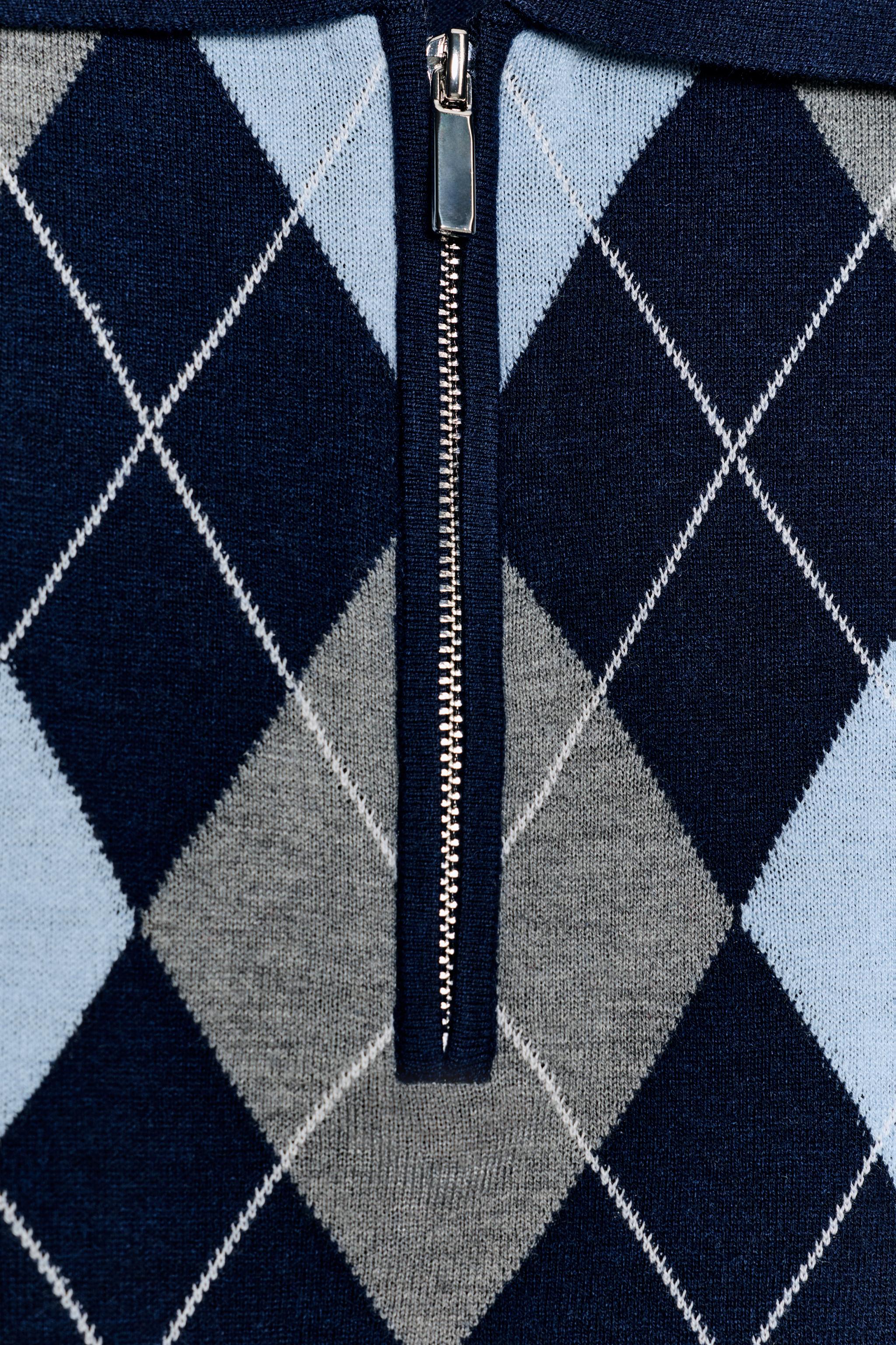 POLO EN MAILLE À LOSANGES