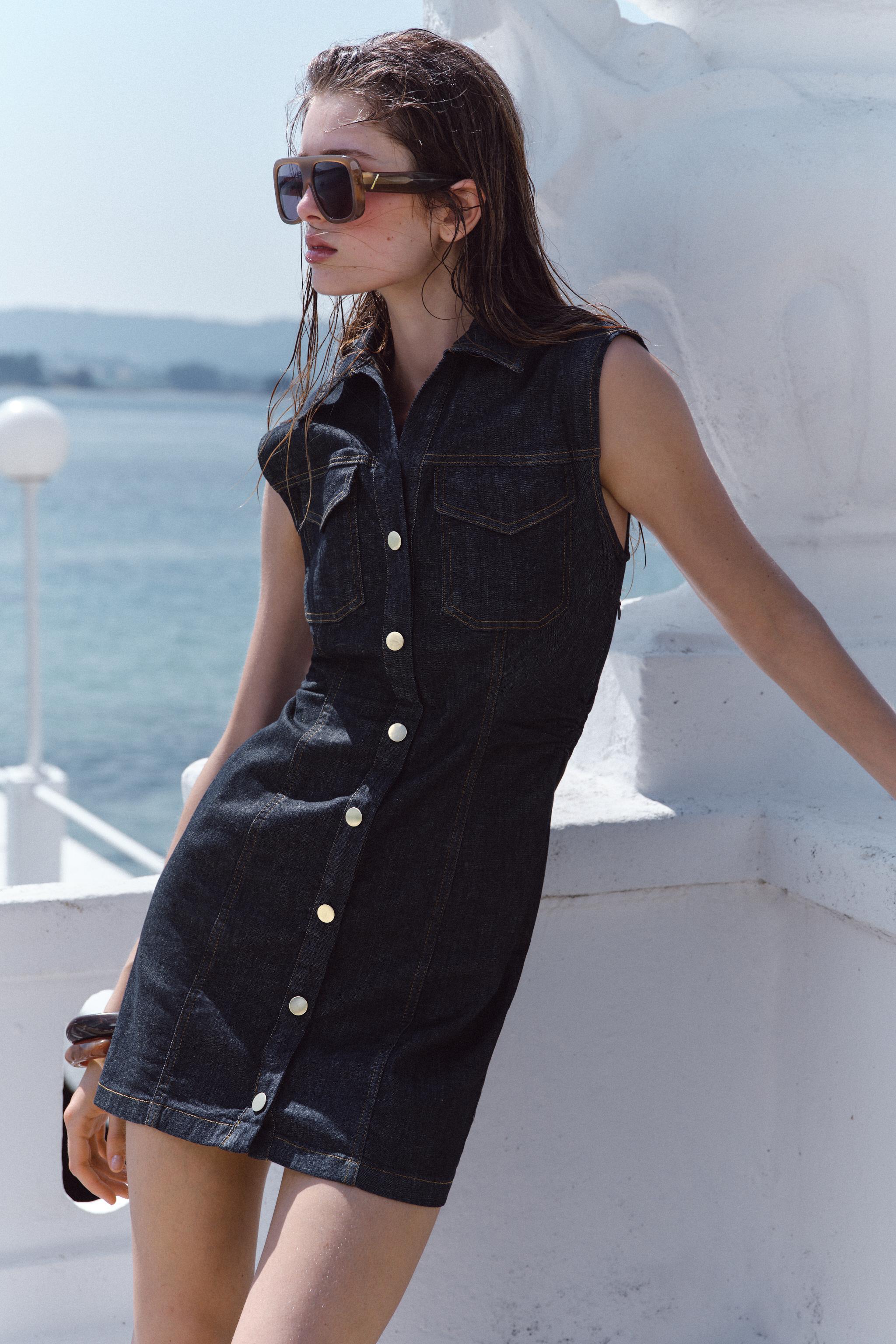 Z1975 DENIM MINI DRESS - Blue | ZARA United States
