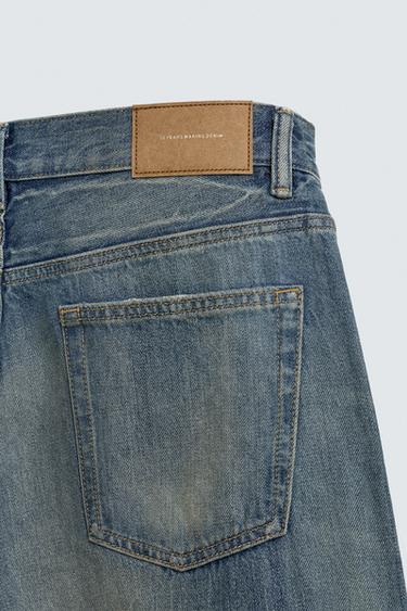 JEAN STRAIGHT FIT REGULAR DÉCHIRÉ - Bleu moyen de Zara - Image 9