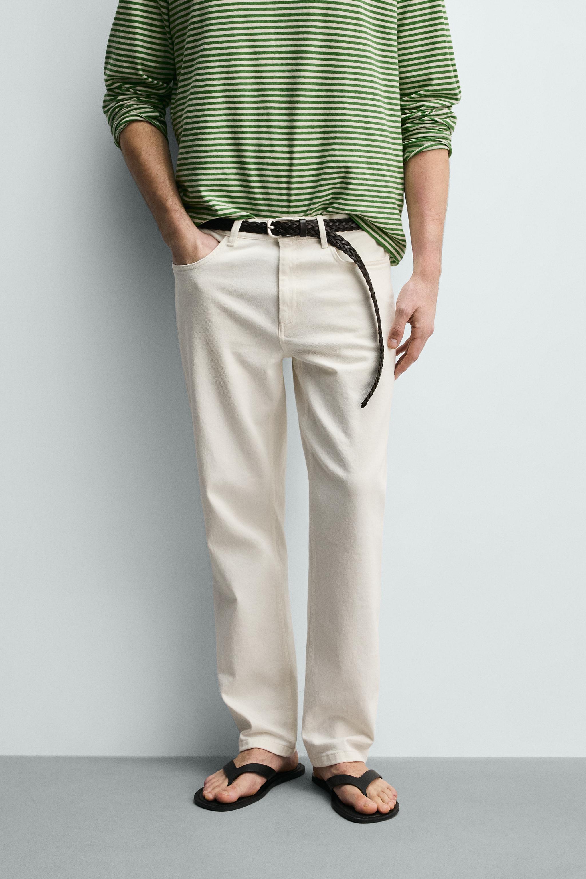 LOW-RISE STRAIGHT FIT PANTS
