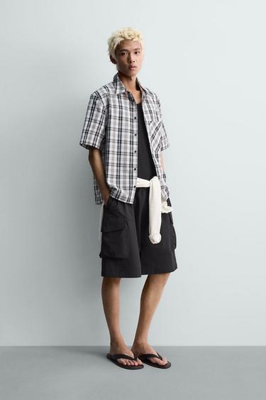 Zara 休閒版格紋襯衫 - 多色 - 圖片 0