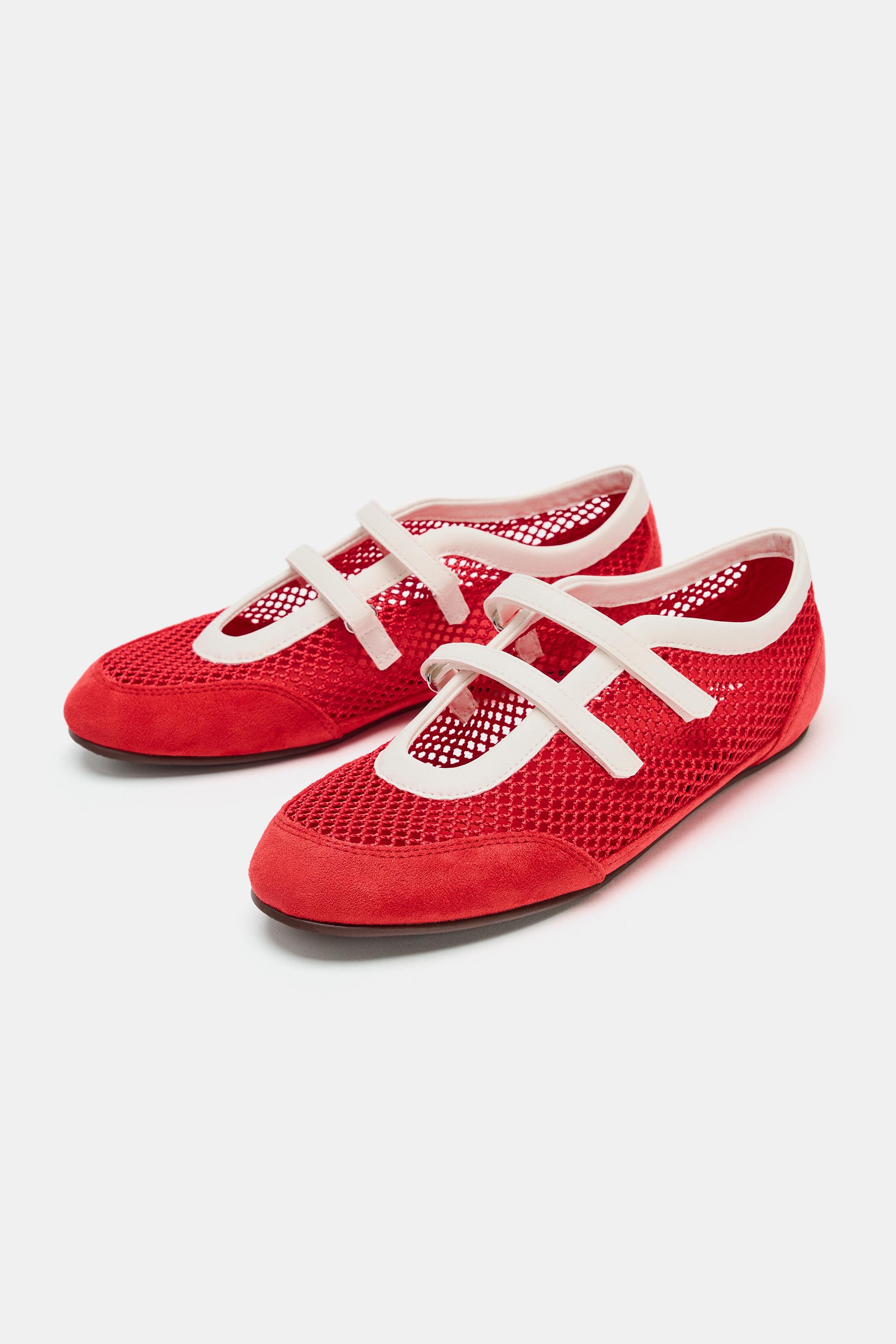 Женские кроссовки Zara MESH SNEAKER BALLET FLATS — фото 4