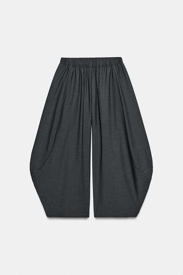 PANTALÓN VOLUMEN ZW COLLECTION - Gris vigoré de Zara