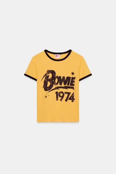 Zara DAVID BOWIE® T-SHIRT - Yellow