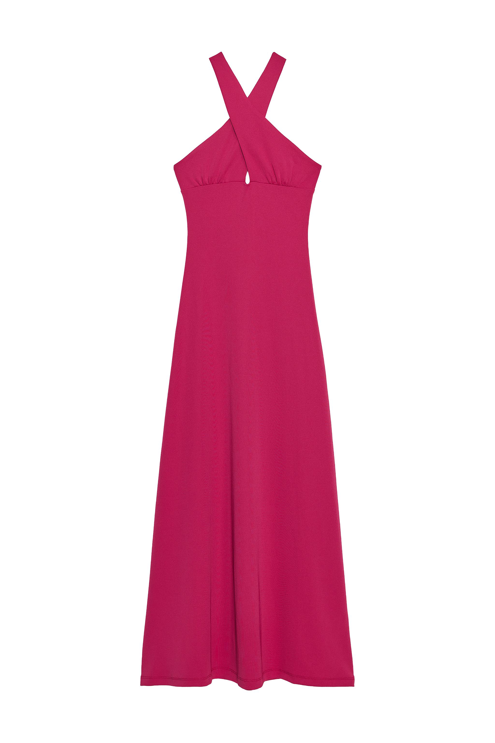 strapless open back dress Soft Wrap Dress, Lilies – KAIKO main image 1