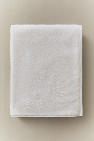 SERVIETTE DE BAIN COTON POINT DE RIZ - Blanc de Zara - Image 5
