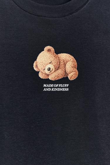 BEAR SHORT SLEEVE T-SHIRT - Dark navy by Zara - Image 5