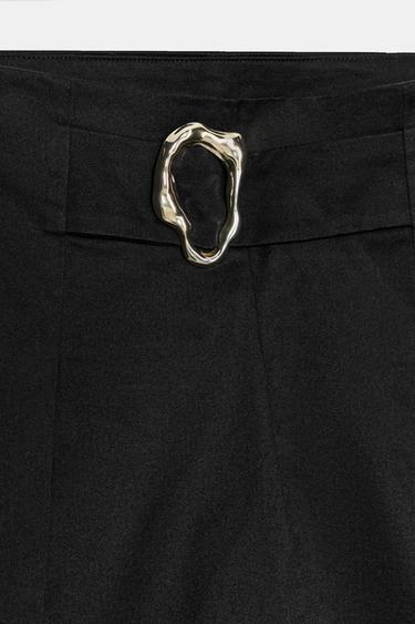 PANTALON BARREL À BOUCLE - Noir de Zara - Image 8