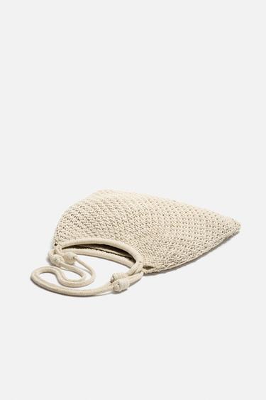 MACRAMÉ SHOPPER BAG - Ecru White by Zara - Image 3