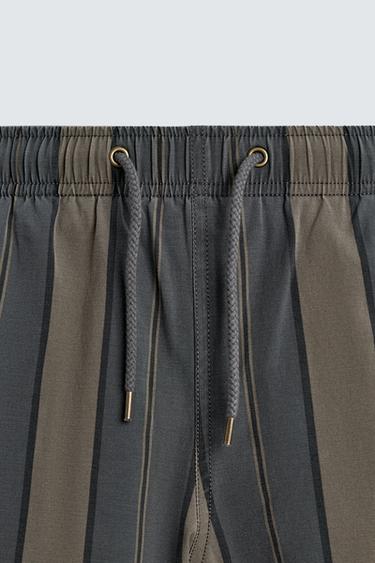 STRIPED SWIMMING TRUNKS - Greys by Zara - Image 2