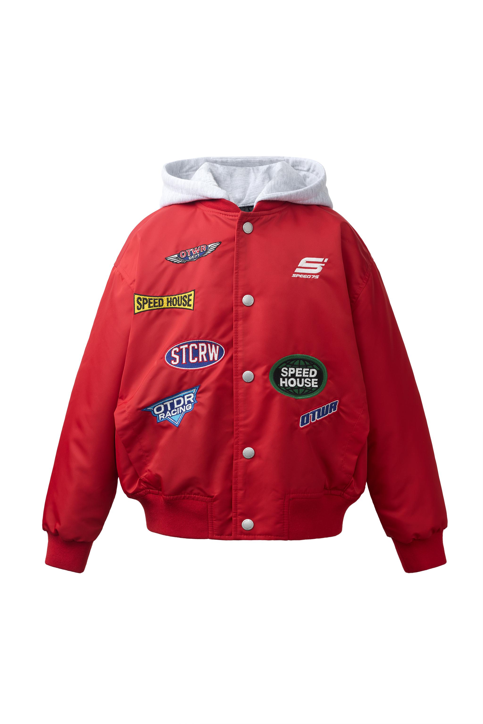 ジャケット・アウター HYEON ted cape Patch Bomber Jacket with Detachable Hood - Red | ZARA United States