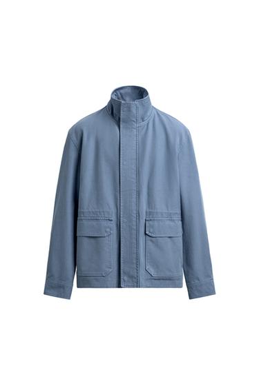 CAZADORA REGULAR FIT ALGODÓN LAVADO - Azul claro de Zara