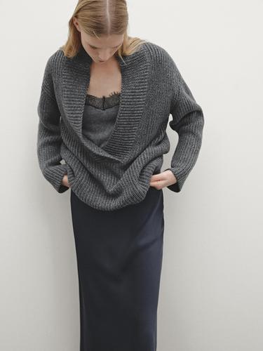 Zara Purl knit scoop neck sweater - 205