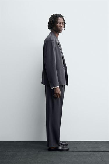 PANTALON À PLIS DE COSTUME - Gris anthracite de Zara - Image 3