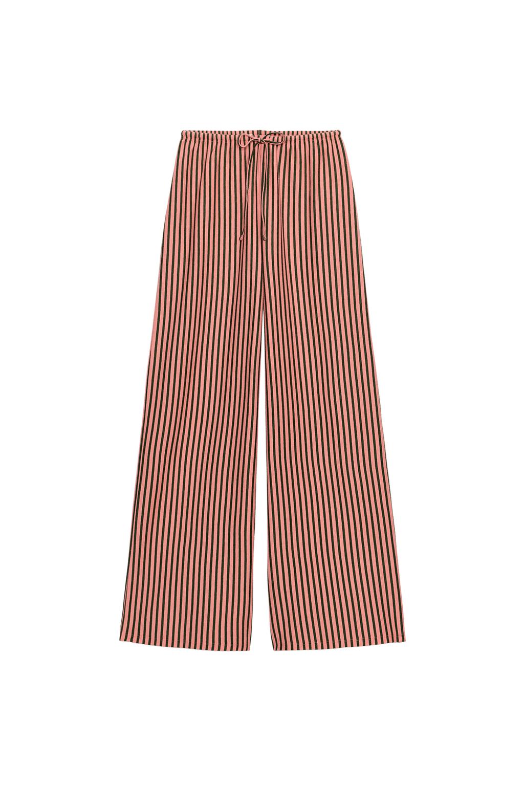 STRIPED LINEN BLEND PANTS - image 3