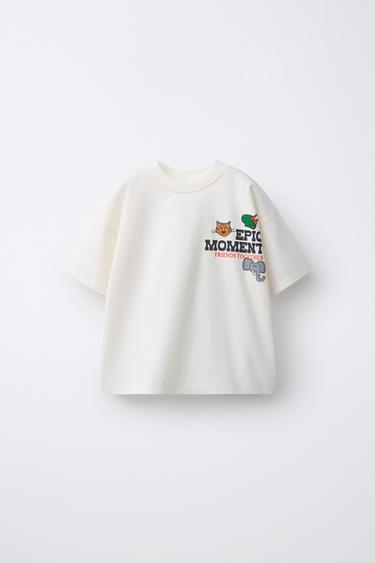 ZOO ANIMAL PRINT T-SHIRT - Ecru by Zara