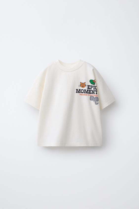 ZOO ANIMAL PRINT T-SHIRT - Ecru by Zara - Image 0