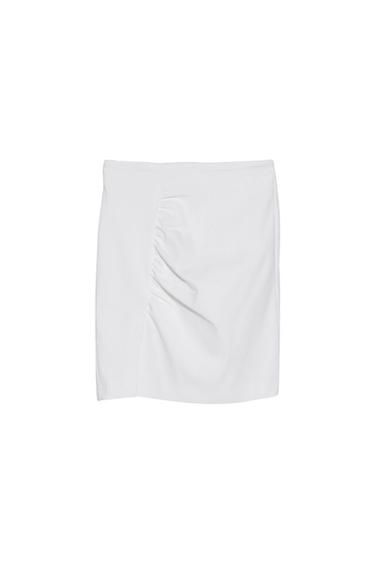 RUCHED MINI SKIRT