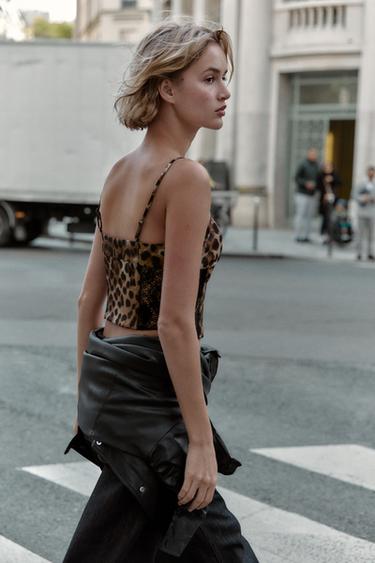 ANIMAL PRINT LACE TOP - Leopard by Zara - Image 2