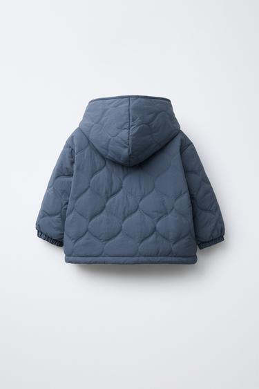 WATER-REPELLENT QUILTED JACKET - Blue by Zara - Image 1
