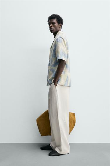 ABSTRACT PRINT FLOWING SHIRT - Blues by Zara - Image 3