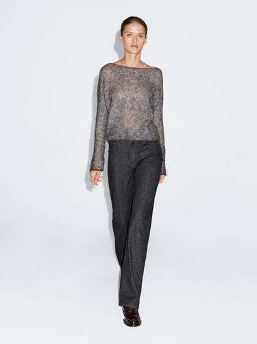 Zara High-waist straight-leg jeans - Black