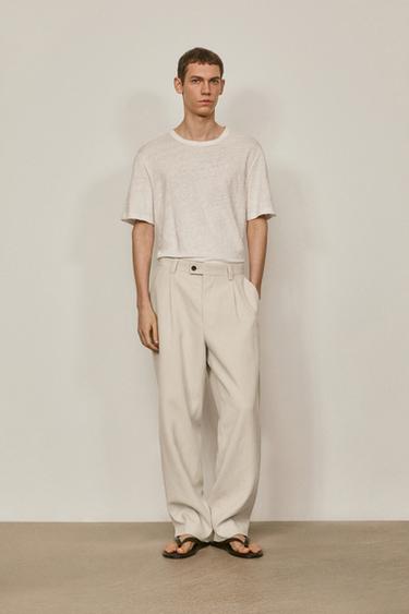Zara 100% linen suit pants - LIMITED EDITION - Ecru - Image 0