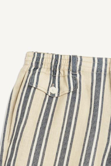 STRPD SHRT - Ecru / Blue by Zara - Image 6