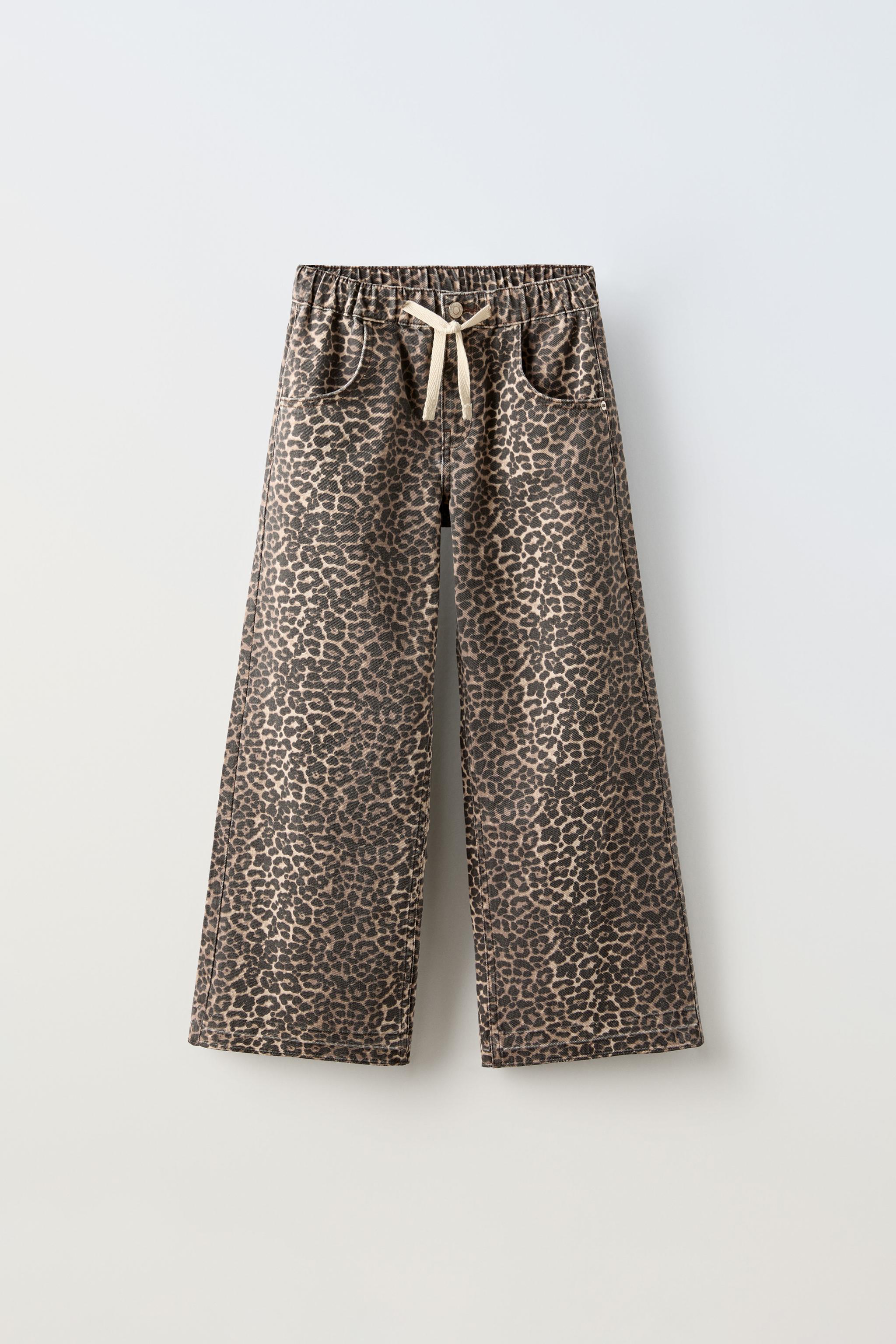 Leopard print trousers zara best sale