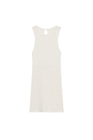 CUTWORK HALTER SHORT DRESS