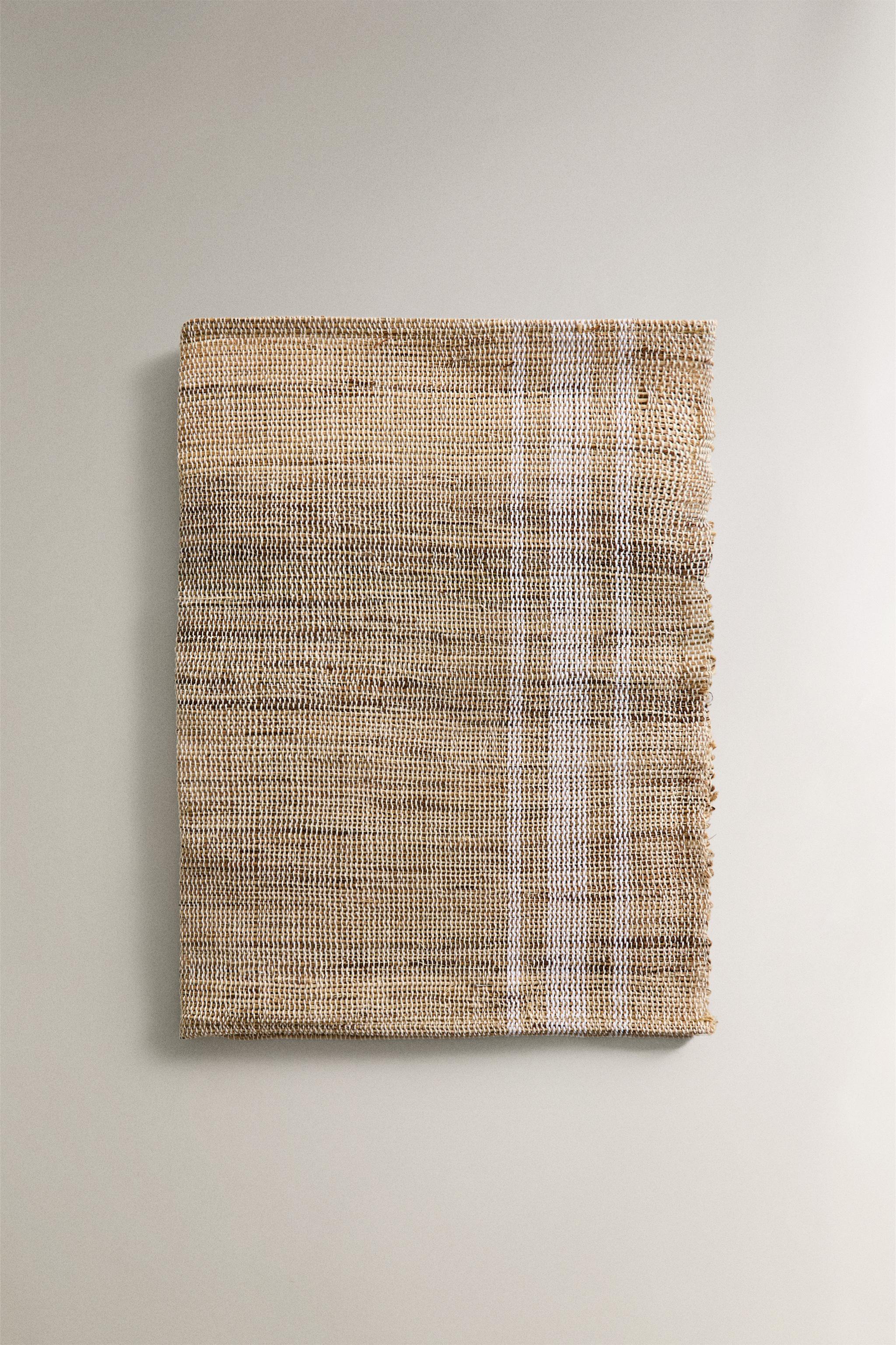 STRIPED RAMIE PLACEMAT — Light beige