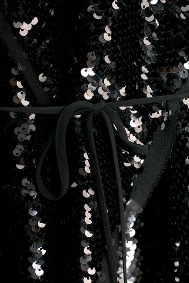MANTEAU PAILLETTES ÉDITION LIMITÉE - Noir de Zara - Image 7
