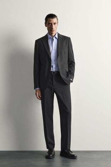 בלייזר חליפה 100% צמר - Gris Antracita של Zara