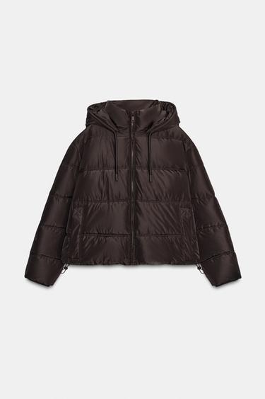 WATER AND WIND PROTECTION SHORT PADDED ANORAK - Brown by Zara