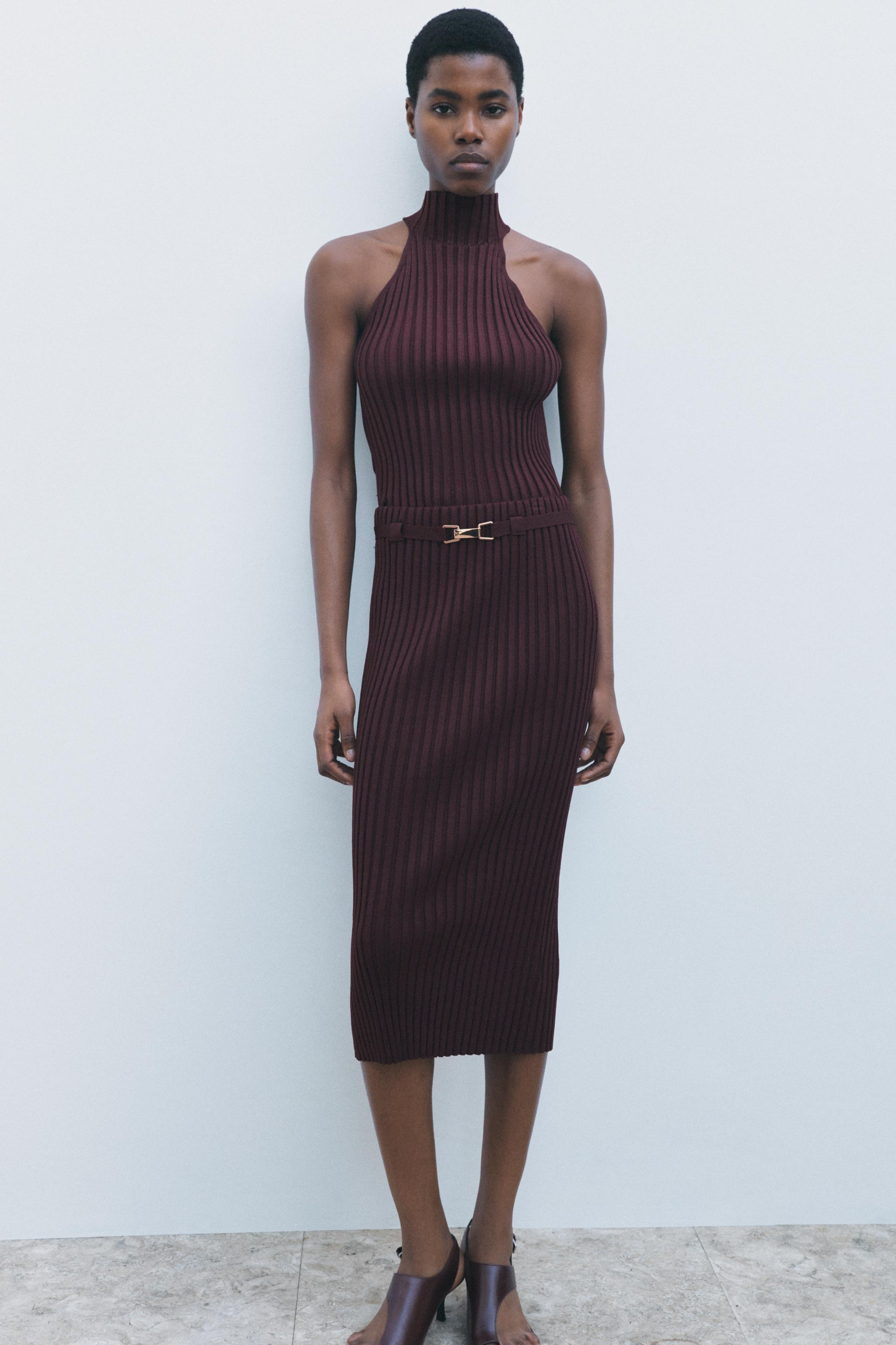ZARA】ビーズ装飾ミニニットスカート 9598/216 (ZARA/スカート