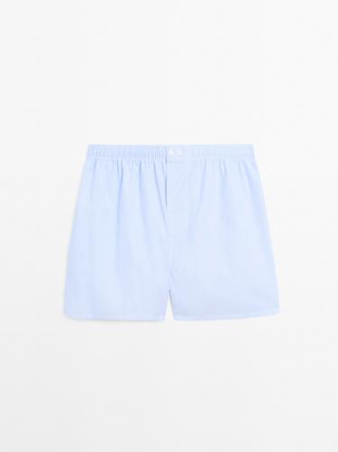 Zara Striped print boxers - Sky blue - Image 0