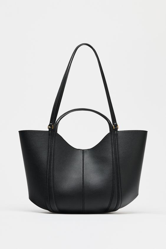 Tote Bag Zara Home Bolso Shopper Zara Bolsos Piel Negro Bolsos