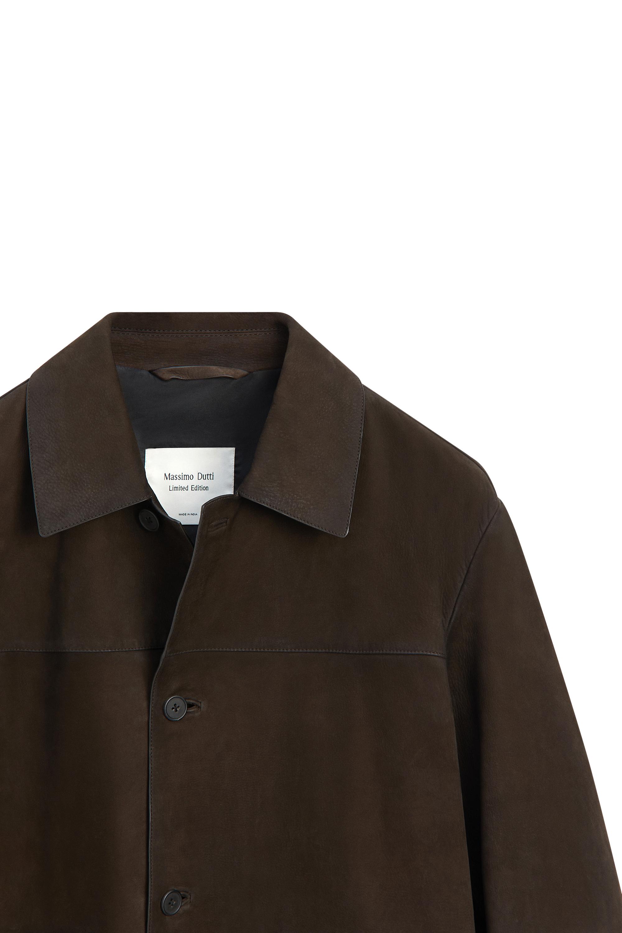 Leather nubuck pocket detail jacket - LIMITED EDITION