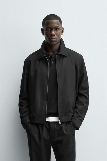 Zara REGULAR FIT OVERSHIRT - Black