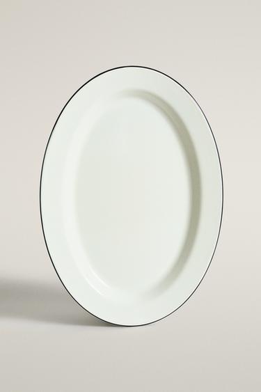 EISEN-SERVIERTELLER MIT RAND - Cremefarben von Zara - Bild 0