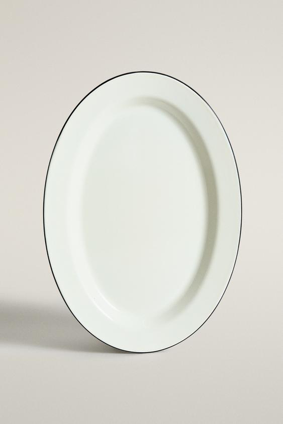 IRON RIM SERVING DISH - Cream by Zara - Image 0